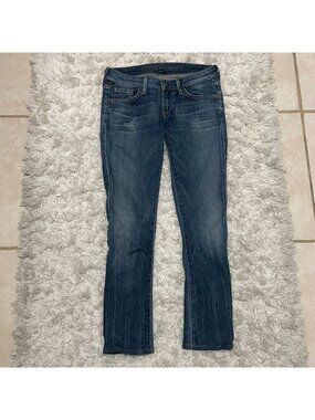 Citizens Of Humanity Womens Size 25 Skinny Jeans Mid Rise Blue Stretch Denim